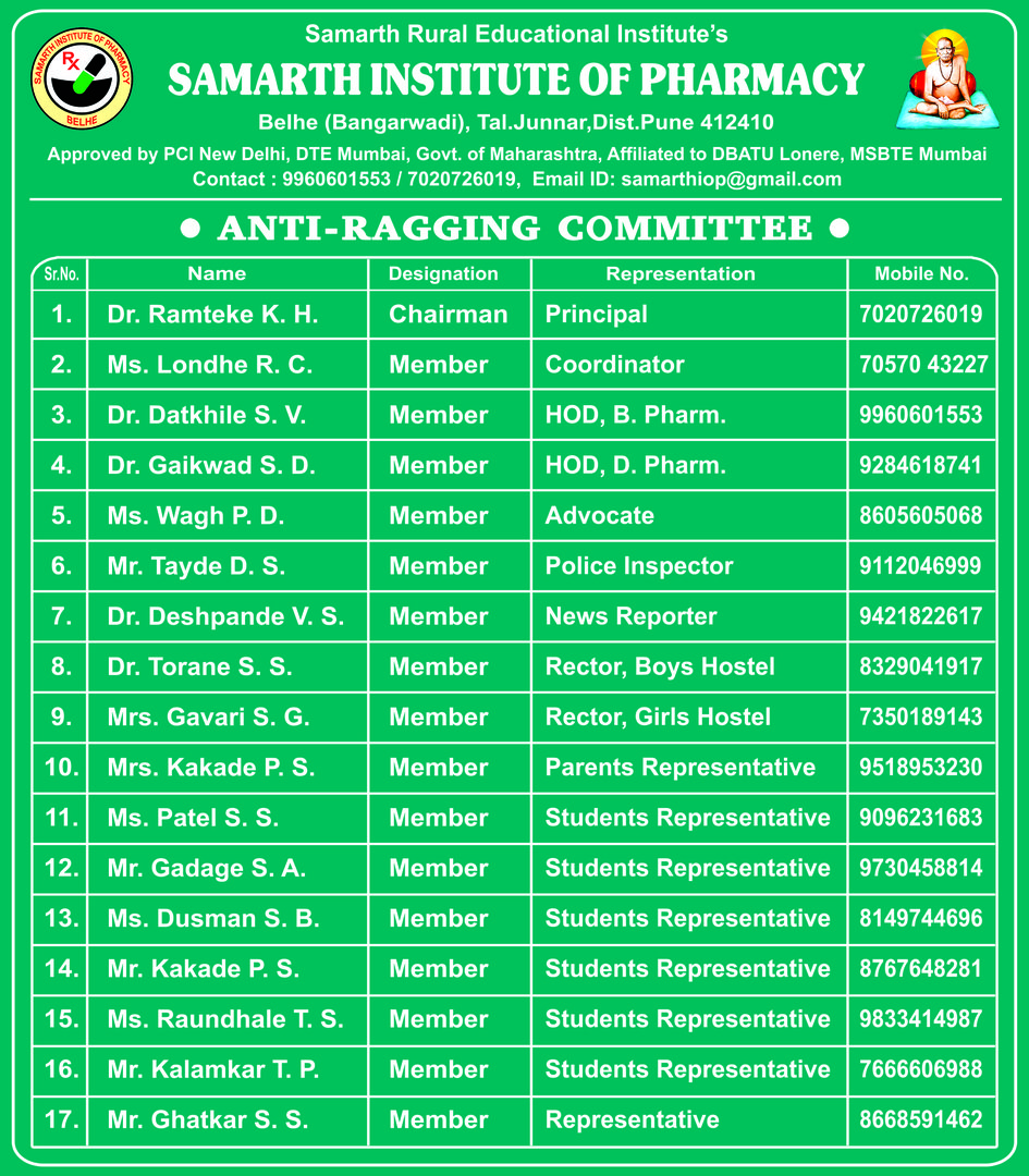 Anti Ragging Committee
