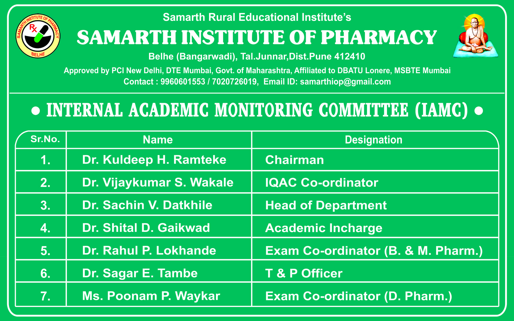 Internal Academic Monitoring Committee